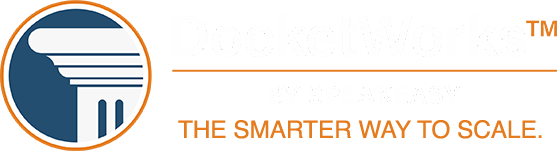 DocketWorks by Speakeasy logo: The smarter way to scale for law firms.