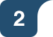 The number 2 in bold white font on a curved, dark blue, speech-bubble-like background.