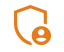Discovery Support icon: Shield and person symbolizing legal case protection.