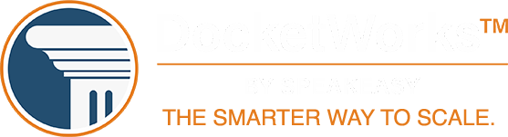DocketWorks by Speakeasy logo: The smarter way to scale for law firms.