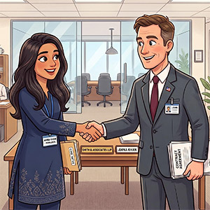 partners shaking hands after a successful partnership